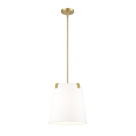 Z-Lite Weston Pendant, 3-Light, 13 In.W x 13 In.H, Modern Gold/White Linen 3501P13-MGLD